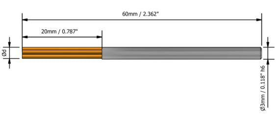 UF3610 - Kartáč Ø 1,0 mm - zrno 1000