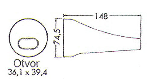 81305AS.1 - ANTISTATIC OVAL NOZZLE