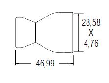 59897.1 - TRYSKA PROUDOVÁ 28,58MM
