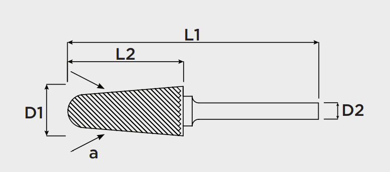 CB9608 - TYP L - KUŽELOVÁ FRÉZA 8mm