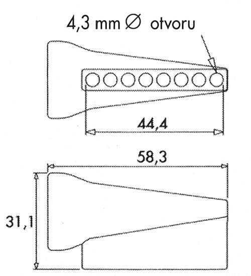 59881.1 - TRYSKA 90° PLOCHÁ