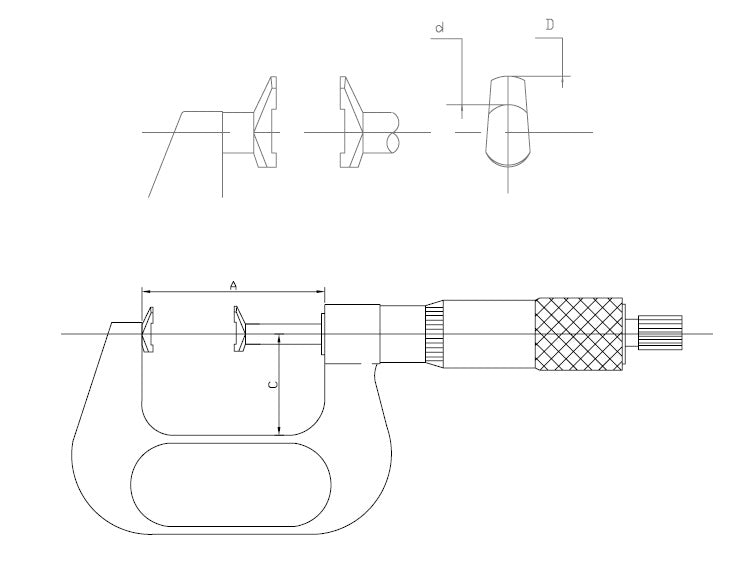 122-51-0 - MIKROMETR S ČELISŤOVÝMI DOTEKY