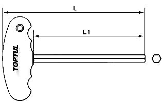 AGAI0619 - ZÁSTRČNÝ T KLÍČ ŠESTIHRAN 6
