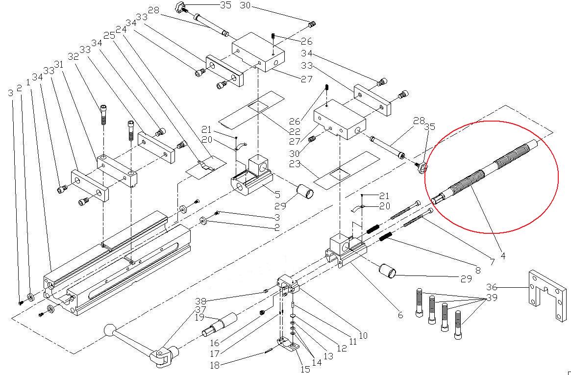TLD-40 ŠROUB TRAPÉZOVÝ - NÁHRADNÍ DÍL